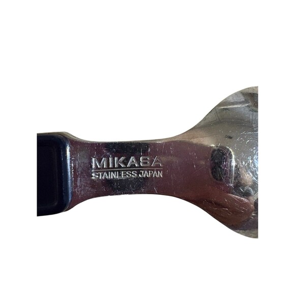 Mikasa Blue Plastic Handle Stainless Center Spoon Japan Replacement Stainless - Picture 6 of 7